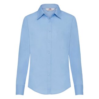 CAMISA POPELINA MANGA LARGA MUJER